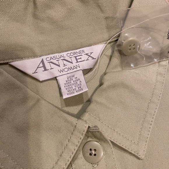 Casual Corner Annex size 20W long women’s dress button down collared, vtg. - Picture 8 of 12